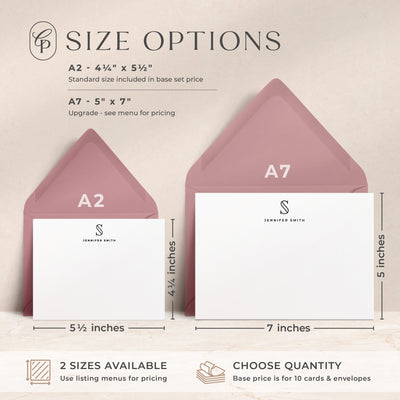 Outline Monogram: Flat Card Set