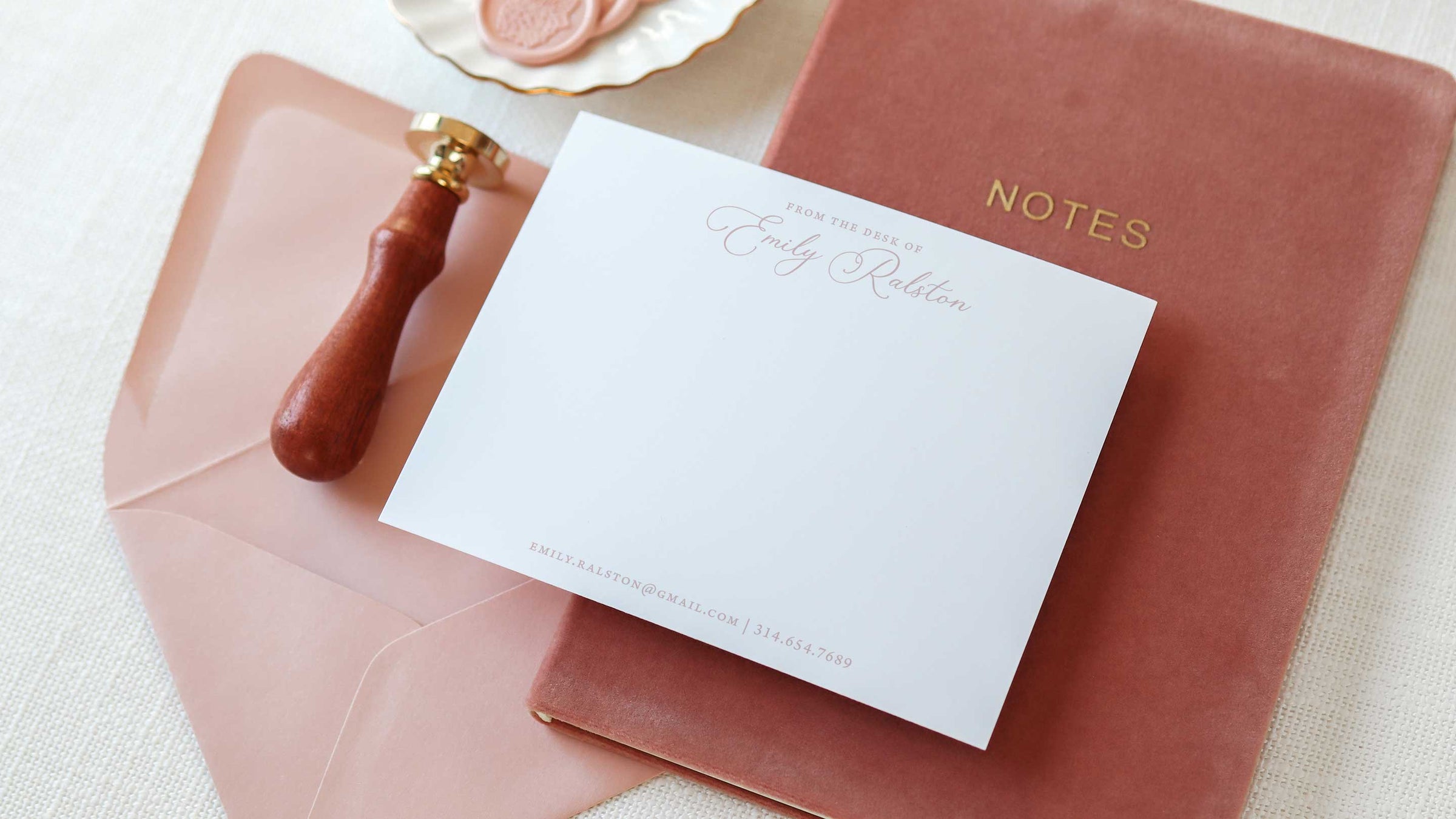 Our clean, classic stationery is perfect for small business owners, recent graduates, young professionals or new homeowners.