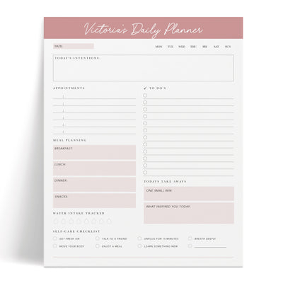 Intentions Daily Planner: Notepad
