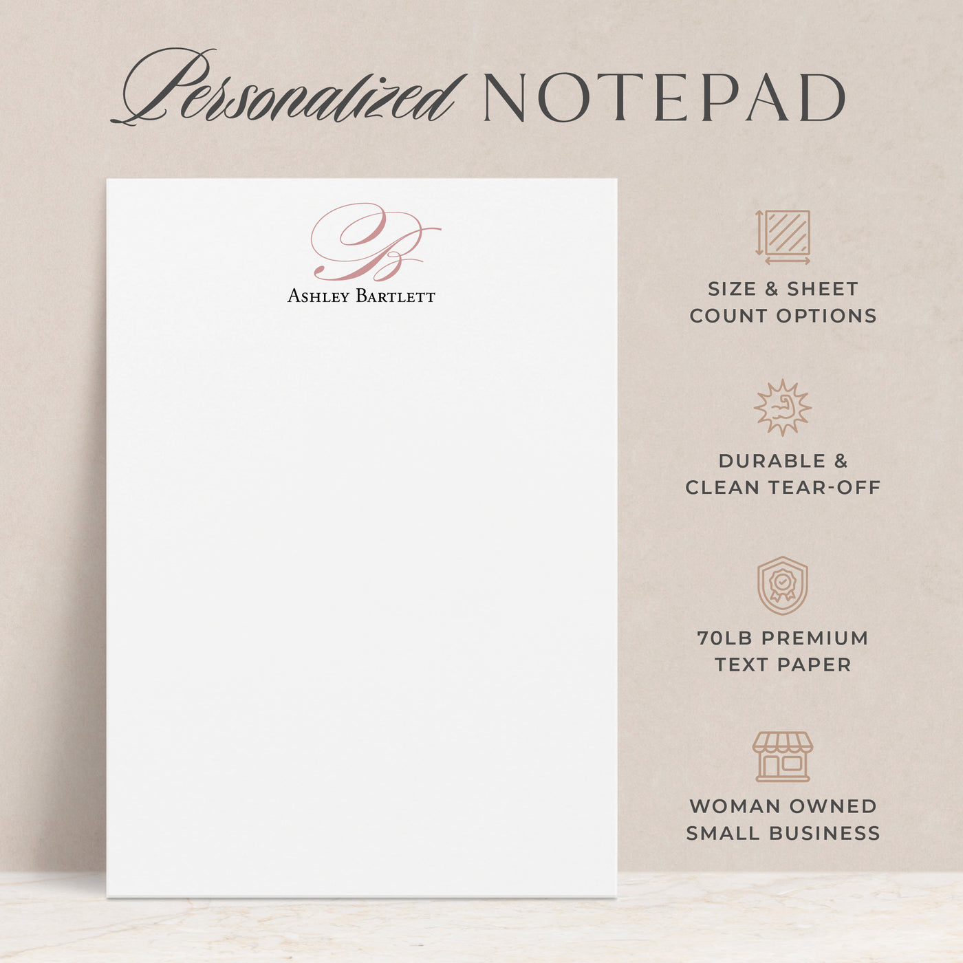 Elegant Monogram: Notepad
