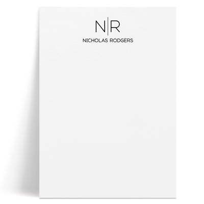 Thin Line Monogram: Notepad