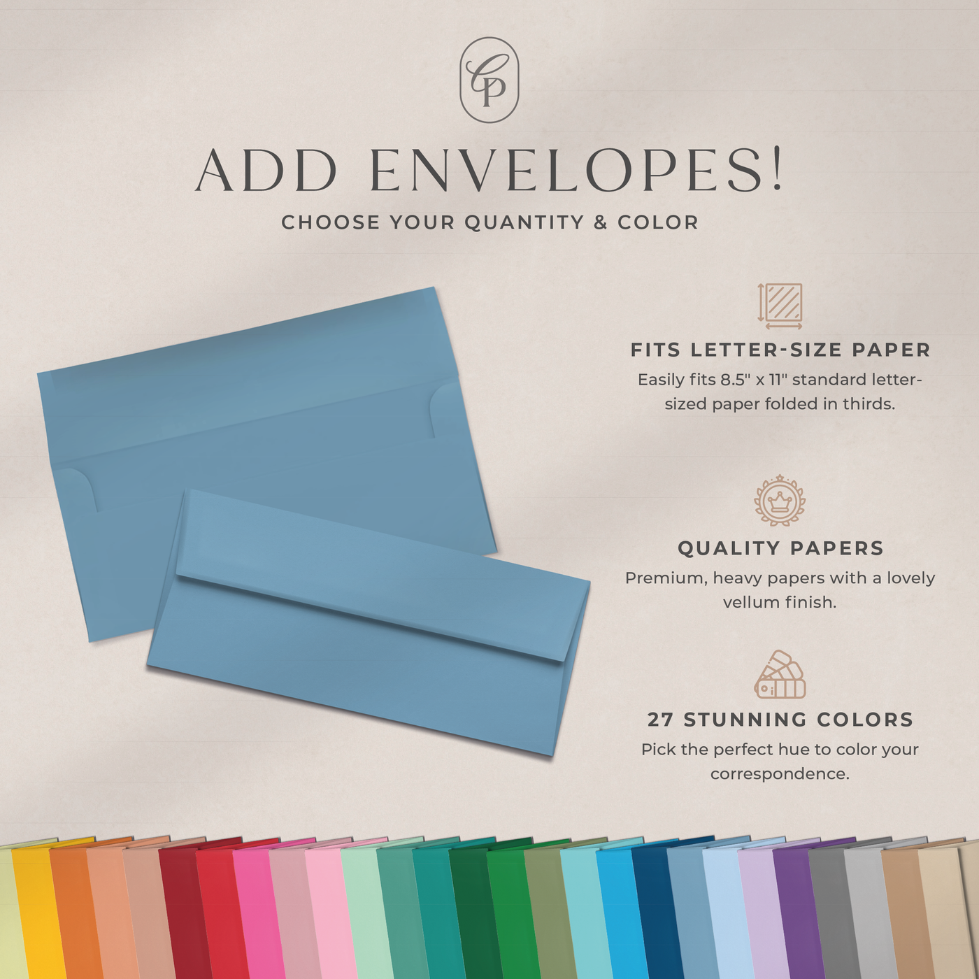 Optional add-on envelopes make sending letters home from camp this summer easier than ever