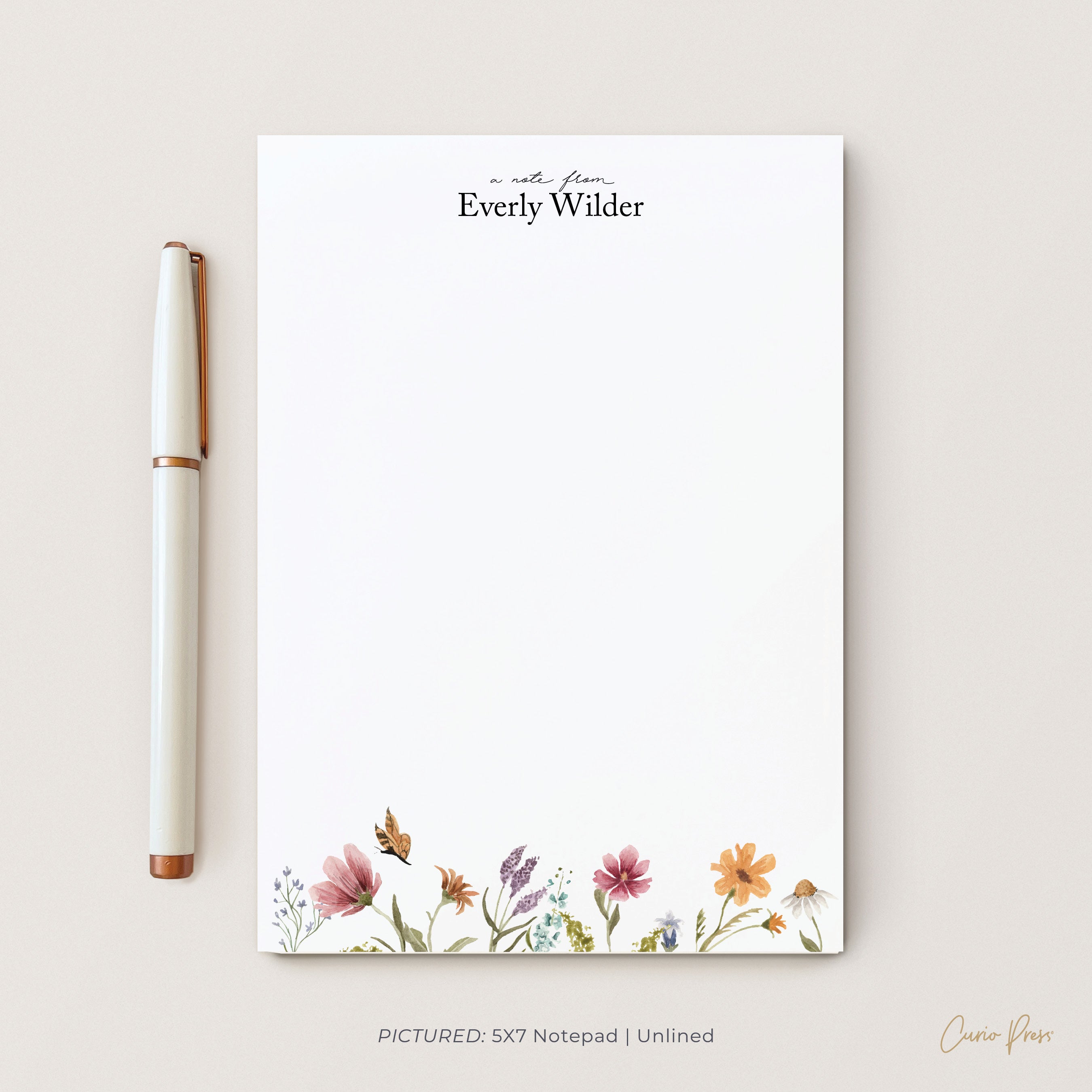 Everly Customized Notepads Curio Press Everly customized notepads curio press