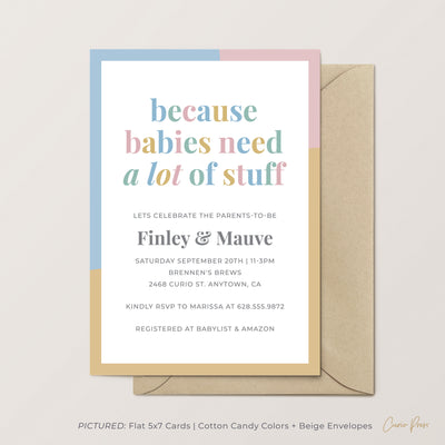 Finley: Baby Shower Invitation Card Set