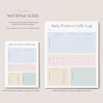 Finley Infant Daily Tracker: Notepad