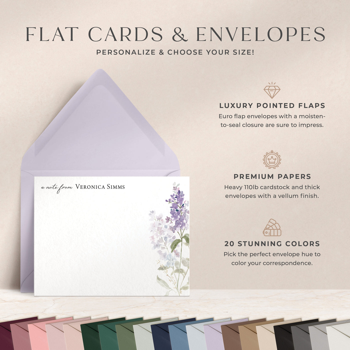 Lilac: Flat Card Set