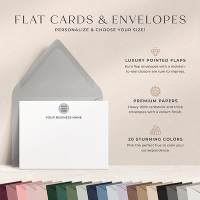 Your Business Logo: Flat Card Set
