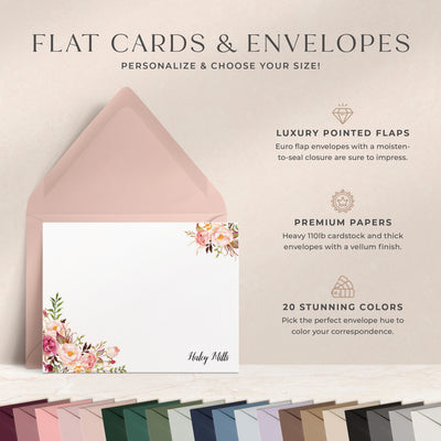 Painted Florals I: Flat Card Set
