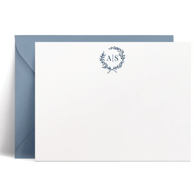Laurel Monogram: Flat Card Set