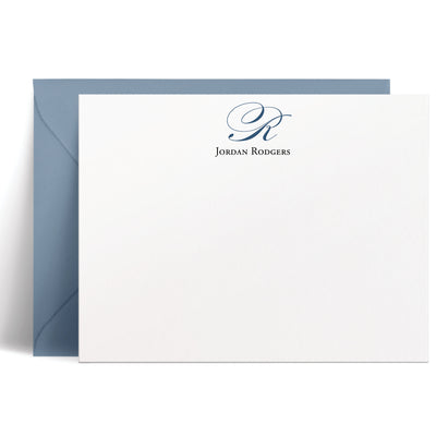 Elegant Monogram: Flat Card Set
