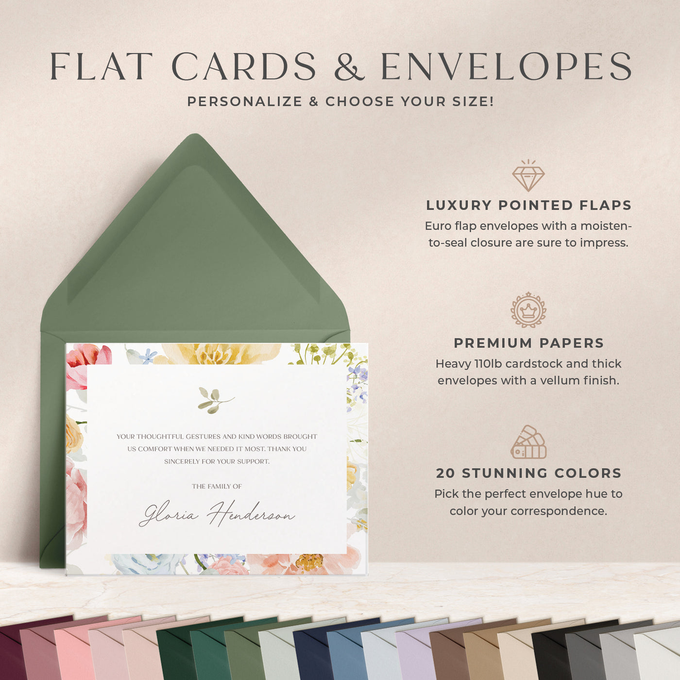 Abide Thank You Flat Cards