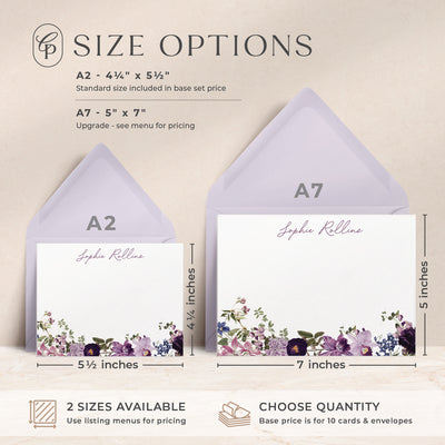 Our custom cards are available in both A2 and A7 sizes and made with thick luxe card stock