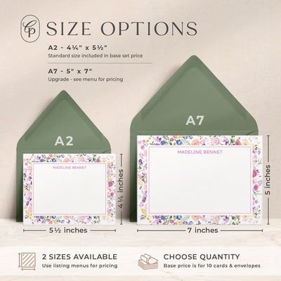 Our custom cards are available in both A2 and A7 sizes and made with thick luxe card stock
