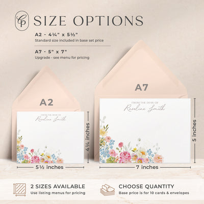 Our custom cards are available in both A2 and A7 sizes and made with thick luxe card stock