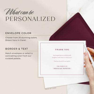 Comfort Thank You Flat Cards