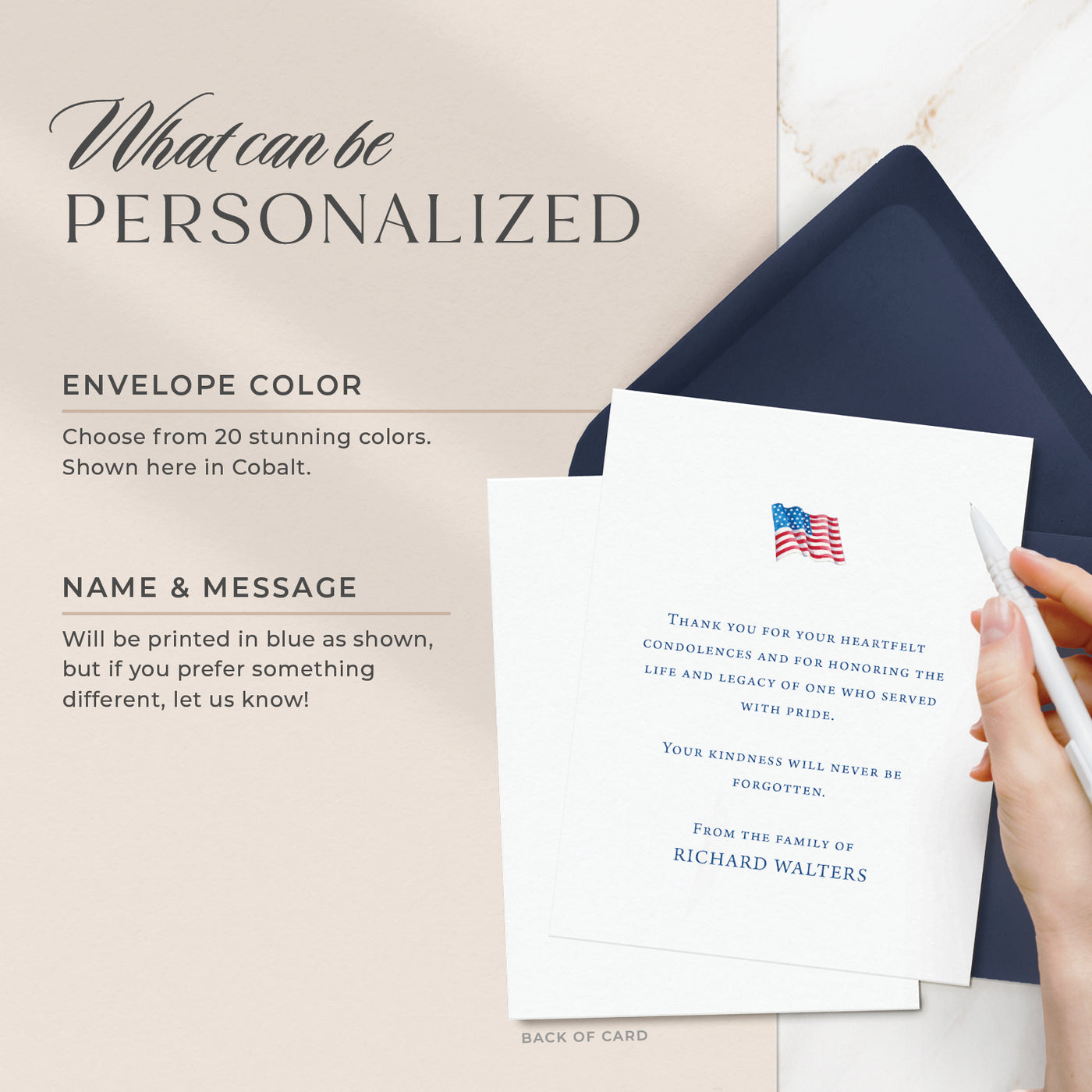 Honor Thank You Flat Cards