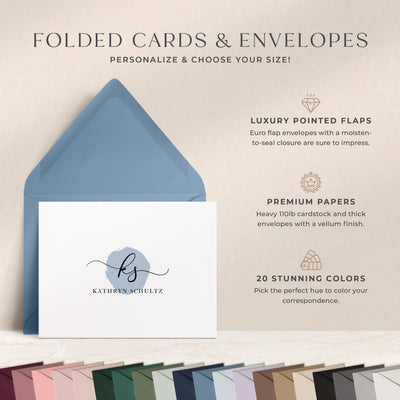 Delicate Monogram: Folded Card Set