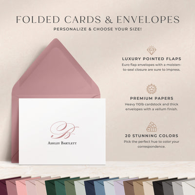 Elegant Monogram: Folded Card Set