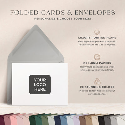Your Business Logo: Folded Card Set