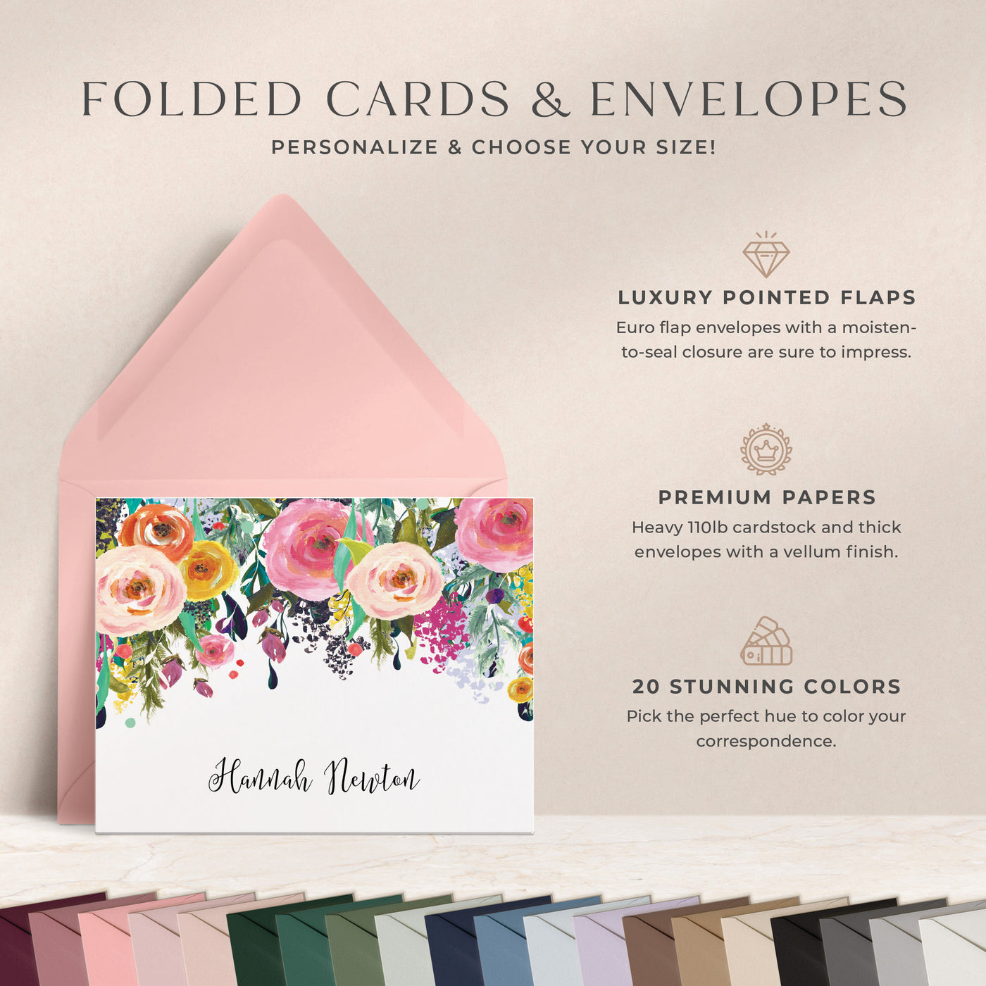 Multi Flower: Folded Card Set