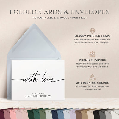 With Love: Folded Card Set