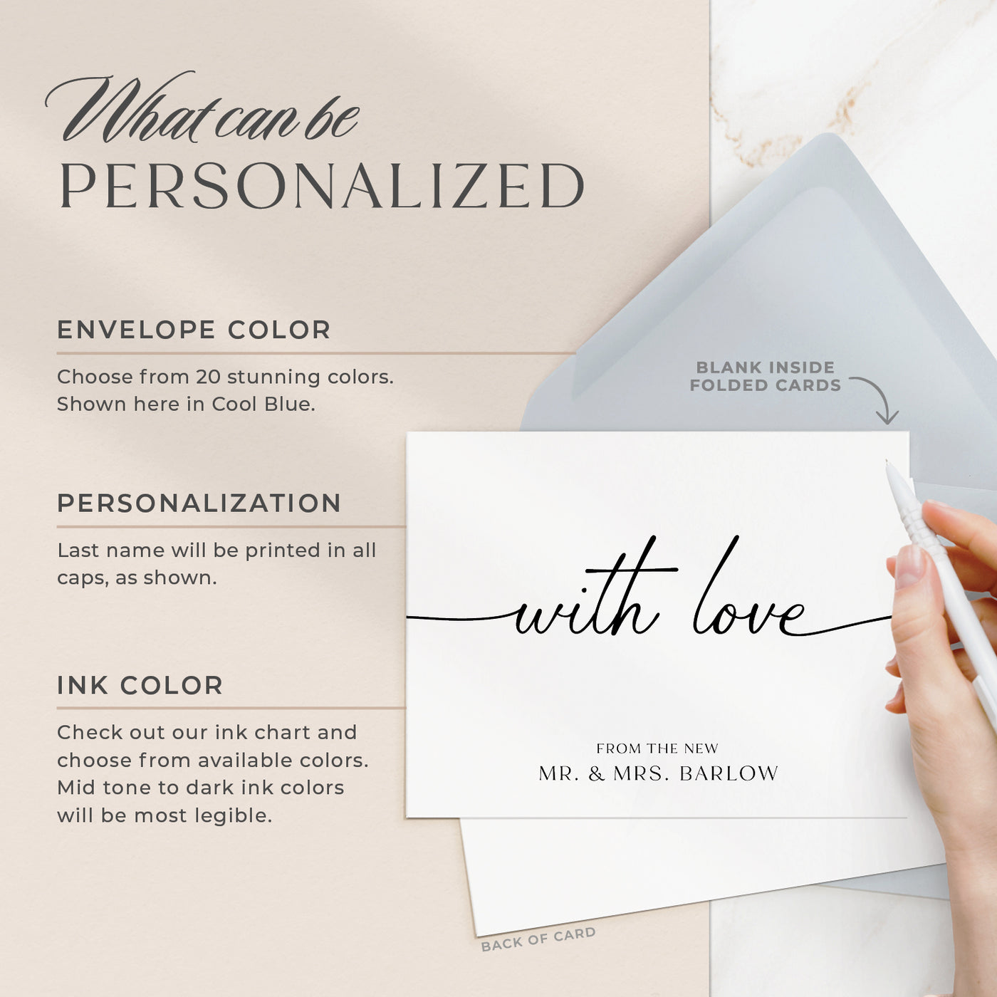 With Love: Folded Card Set