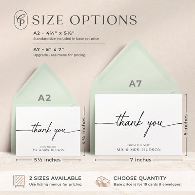 Our custom cards are available in both A2 and A7 sizes and made with thick luxe card stock