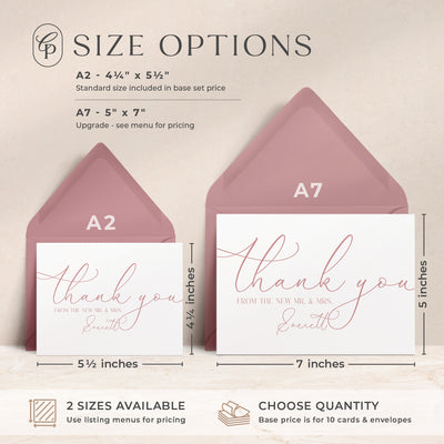 Our custom cards are available in both A2 and A7 sizes and made with thick luxe card stock
