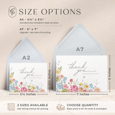 Our custom cards are available in both A2 and A7 sizes and made with thick luxe card stock