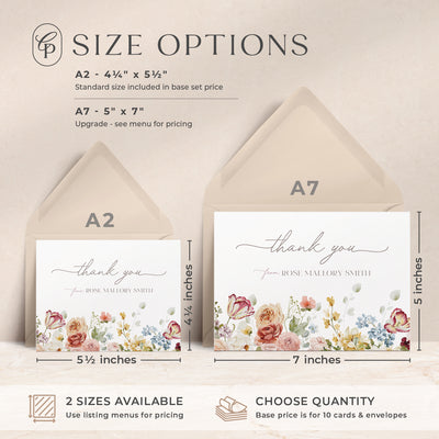 Our custom cards are available in both A2 and A7 sizes and made with thick luxe card stock