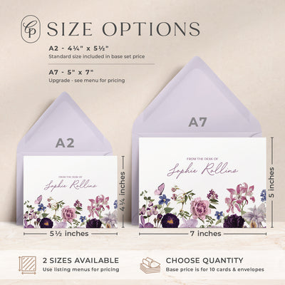Our custom cards are available in both A2 and A7 sizes and made with thick luxe card stock