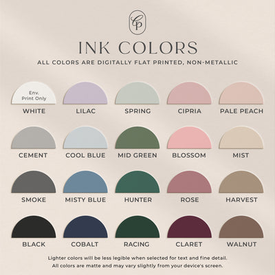 Choose from our diverse palette of stunning ink colors for your custom notepad