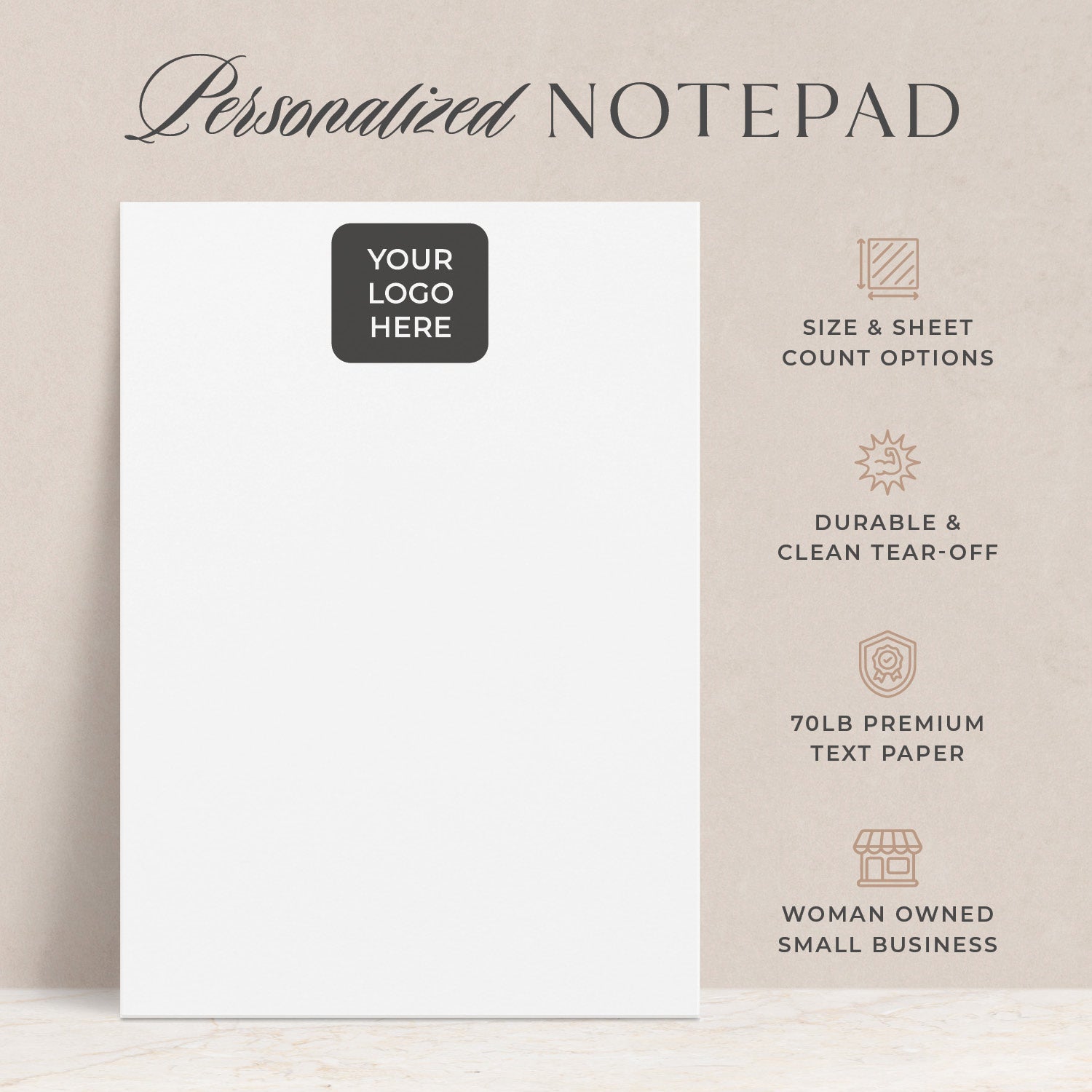 Notepad Making Business Your Business Logo | Custom Notepad | Curio Press