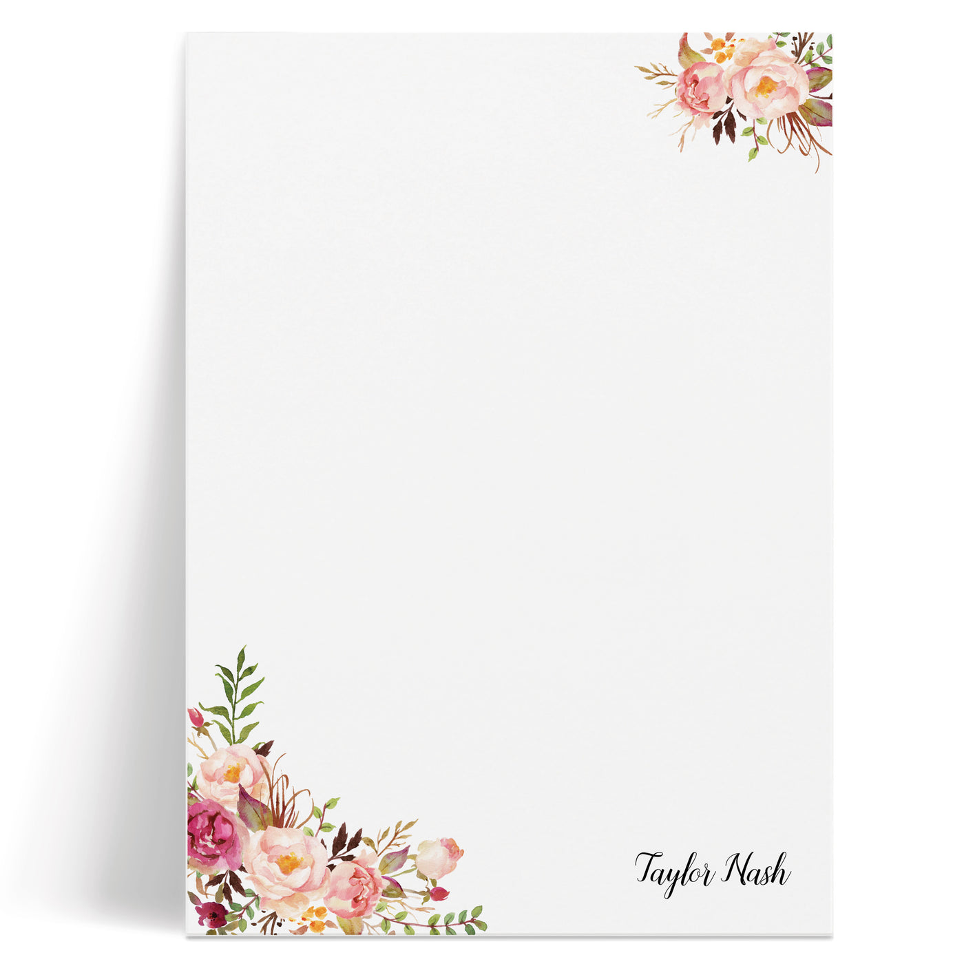 Painted Florals I: Notepad