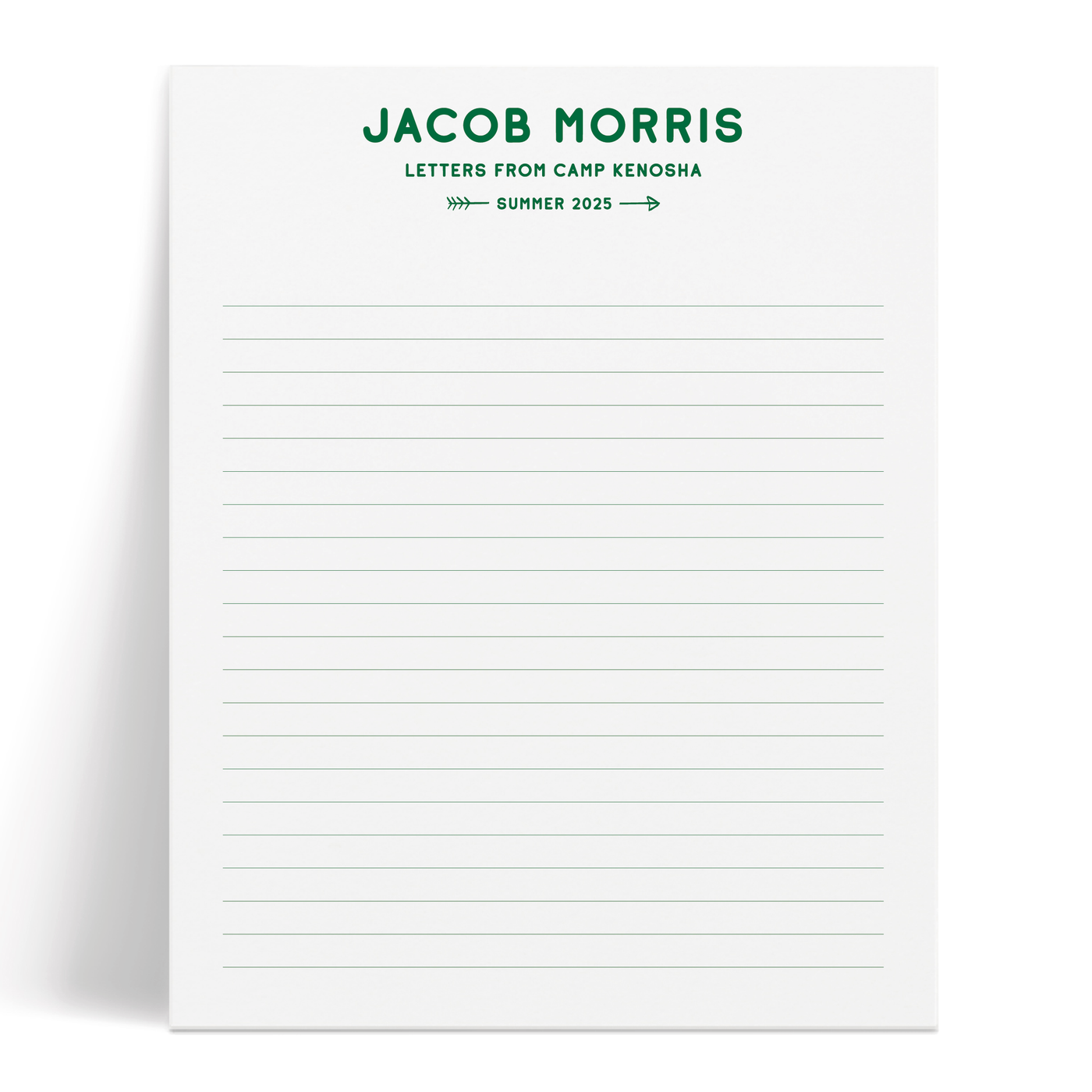 Campers have a fun and easy way to send notes home this summer - personalized camp notepads