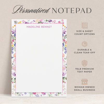At Curio Press, our personalized notepads are made with 70lb premium paper with a durable, clean tear-off and are available in multiple sizes and sheet counts