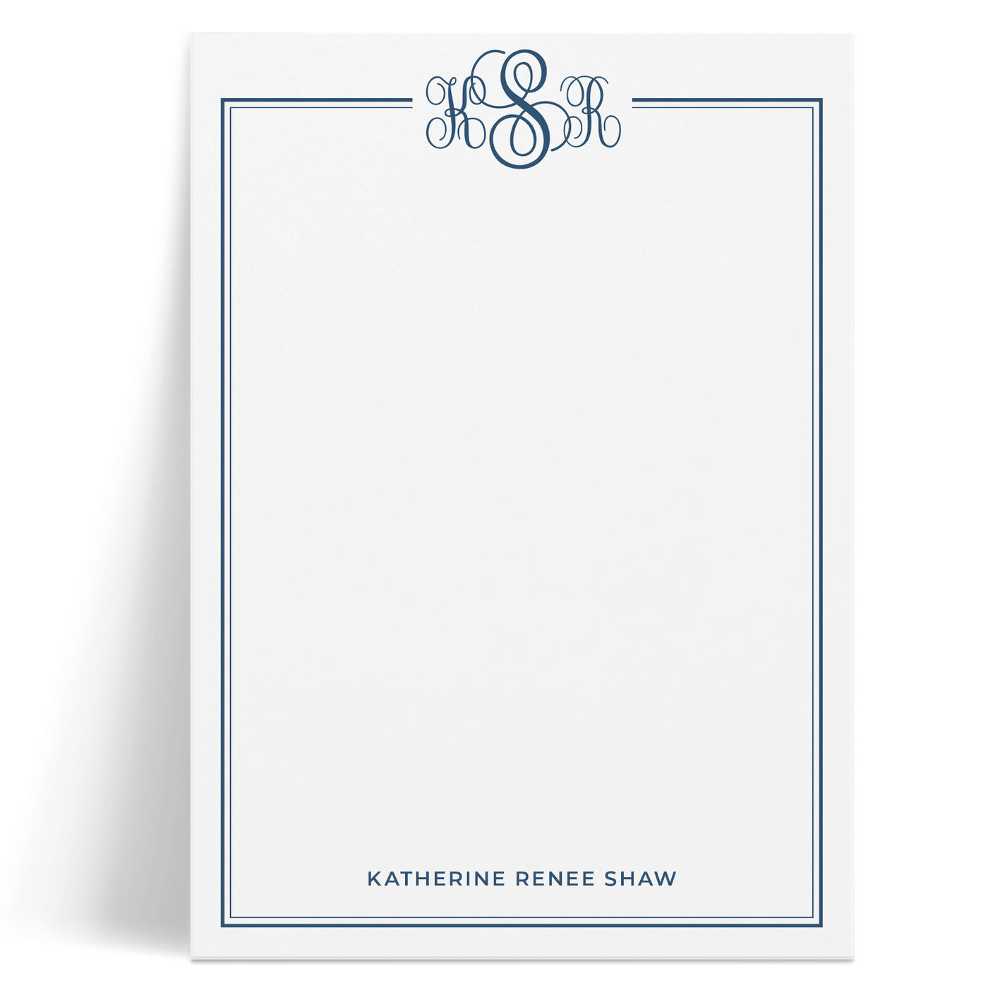 Classic Monogram | Monogrammed Notepad | Curio Press