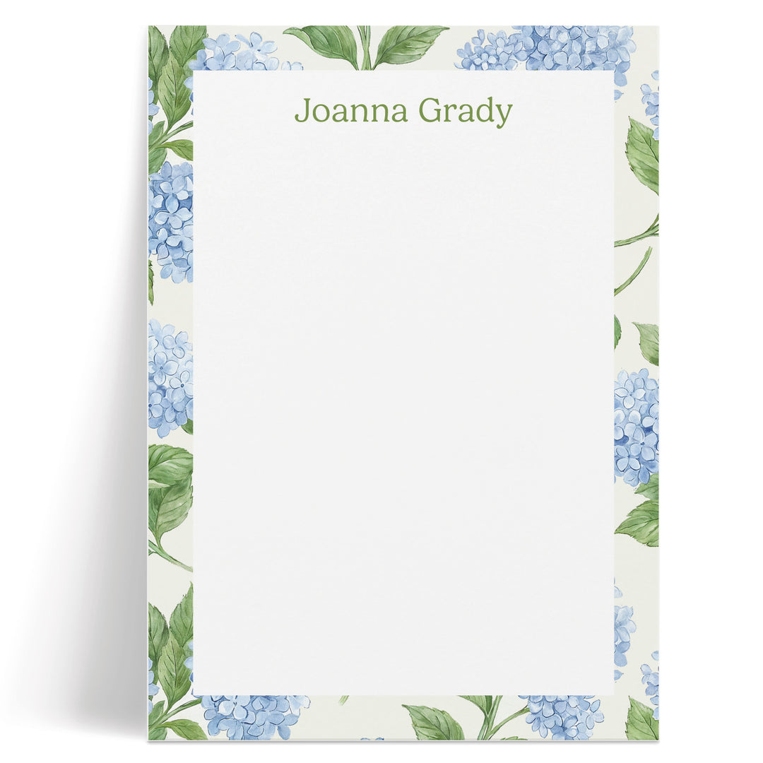 Hydrangea Bouquet | Personalized Notepad | Curio Press