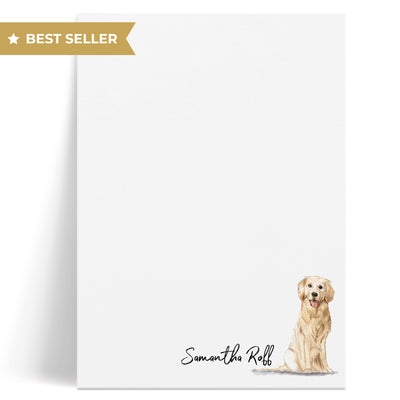 Choose between 85 different dog breeds for this adorable personalized notepad, perfect for every dog lover