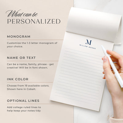 LUXE Monogram: Notepad