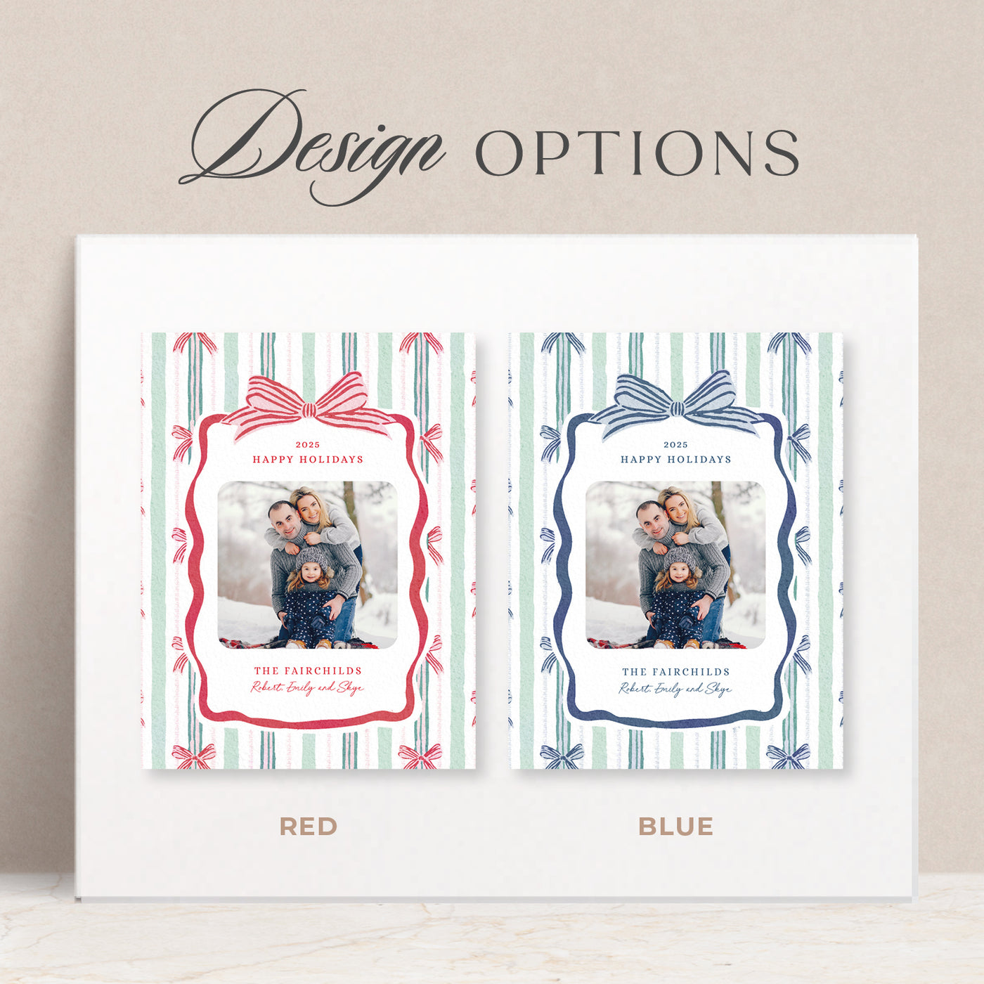 Ribbons & Bows: Holiday Cards