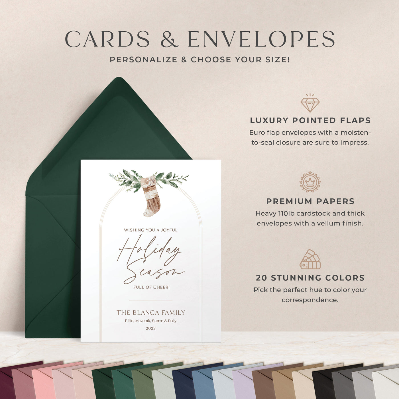 Boho Holiday: Holiday Cards