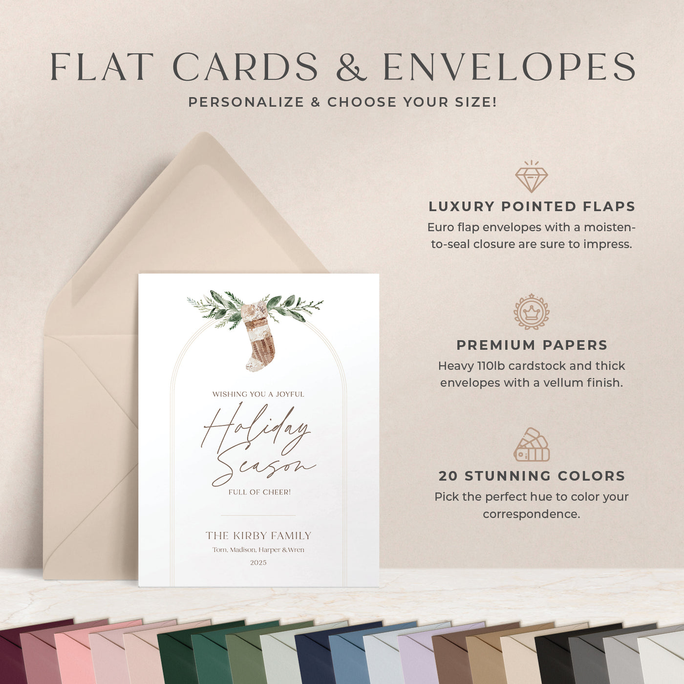 Boho Holiday: Holiday Cards