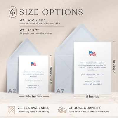 Honor Thank You Flat Cards