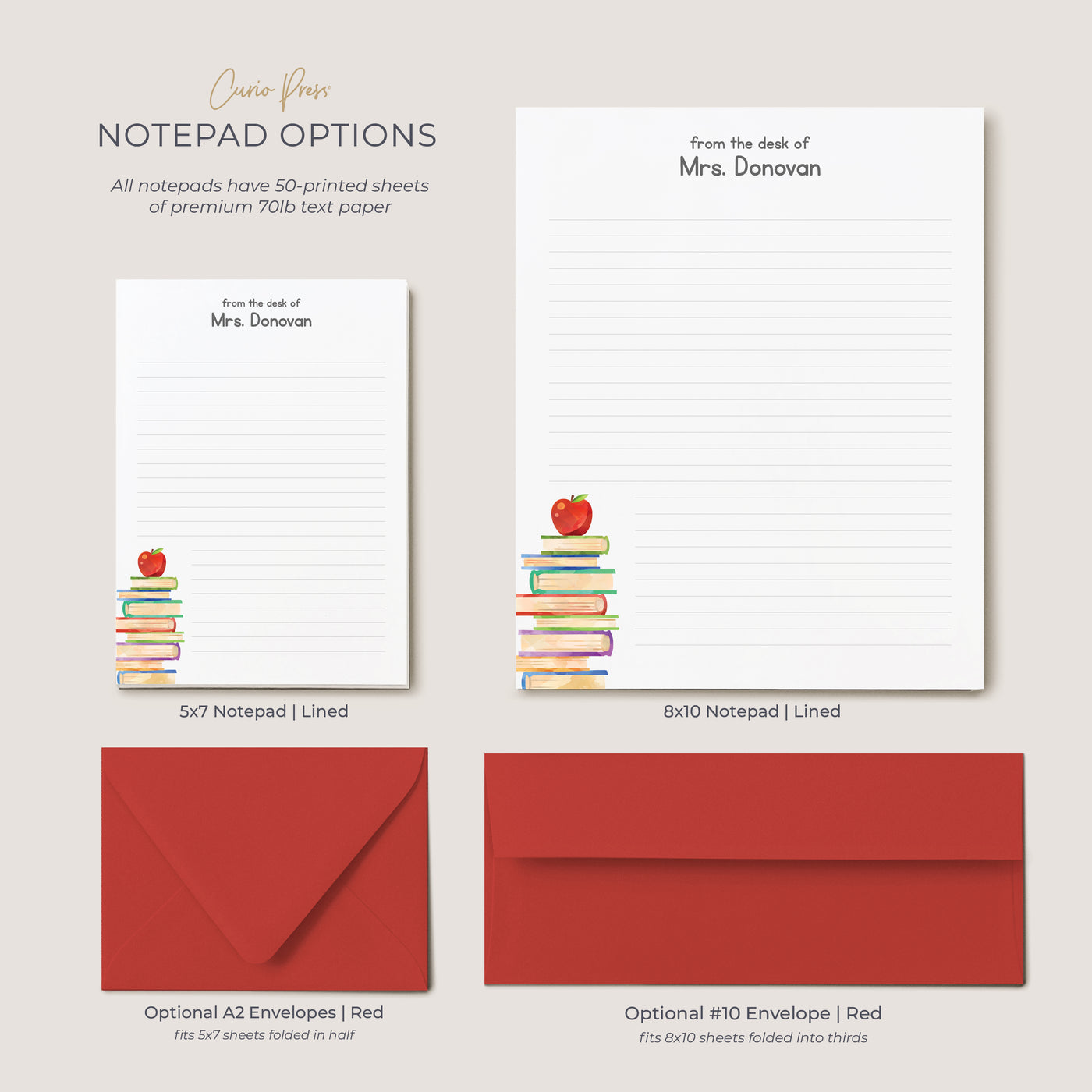 Books | Personalized Notepad | Curio Press