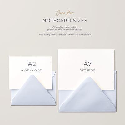 Outline Monogram: Folded Card Set