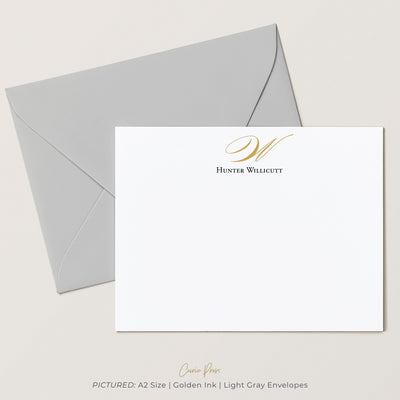 Elegant Monogram: Flat Card Set
