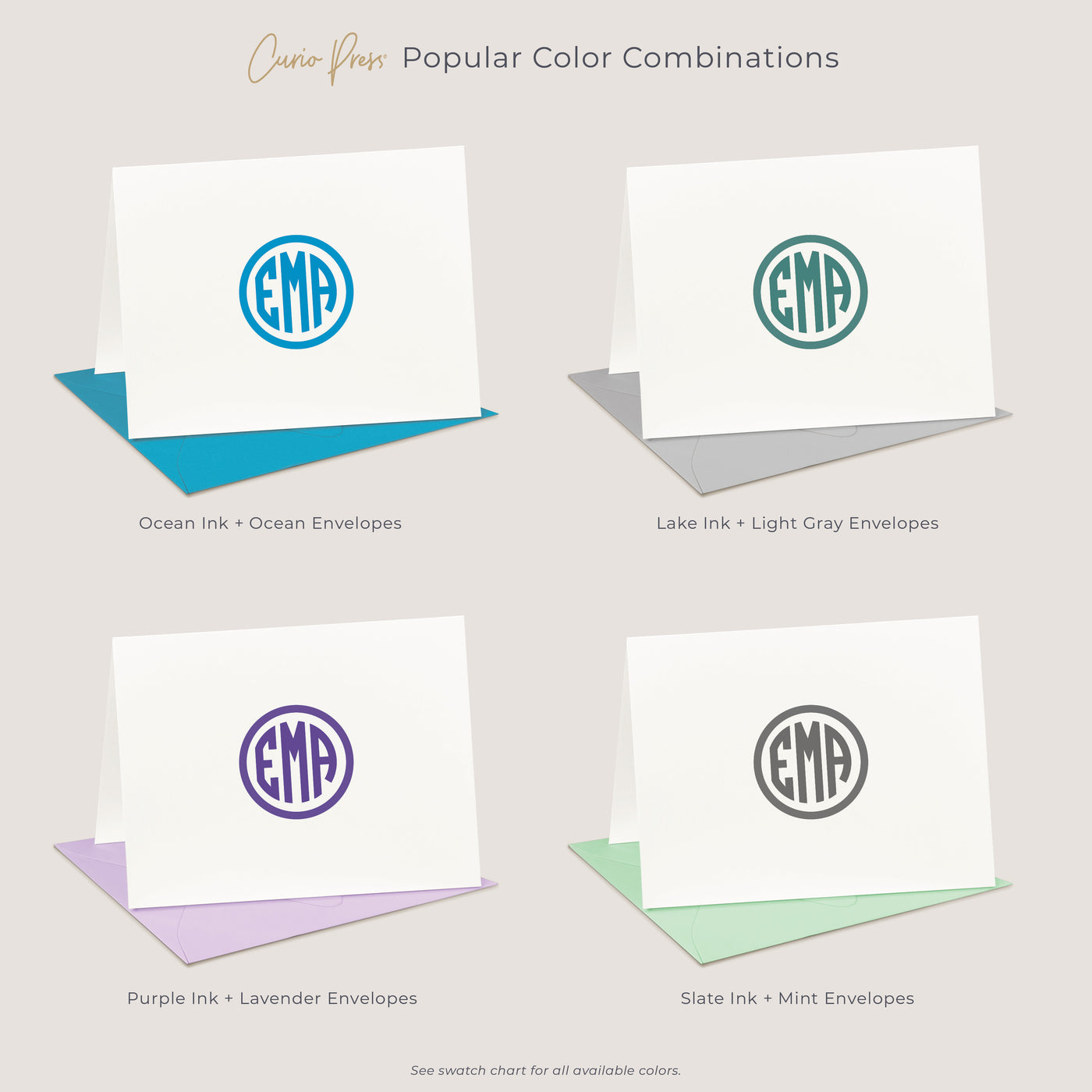 Preppy Monogram: Folded Card Set