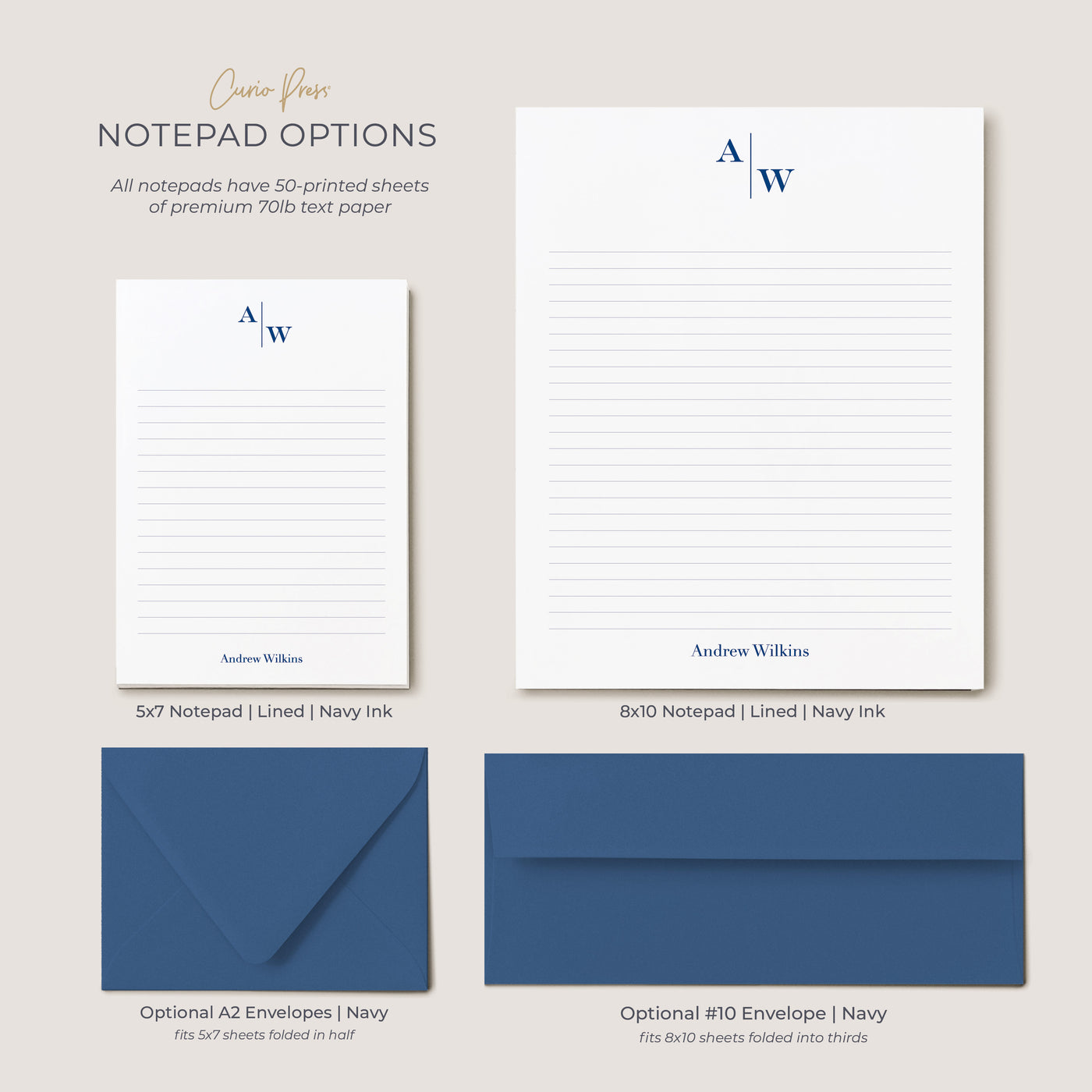 Split Monogram: Notepad