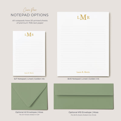 Traditional Monogram: Notepad